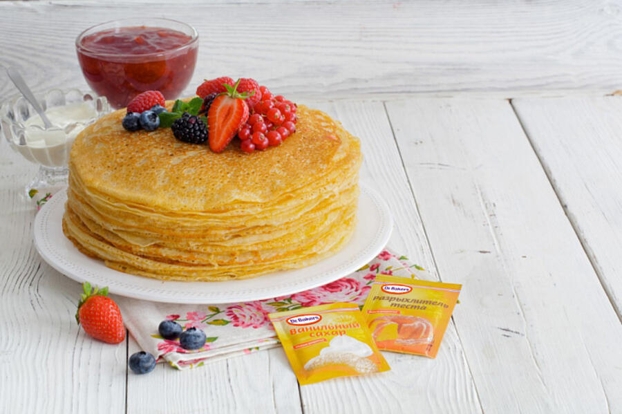 Ажурные блины на молоке