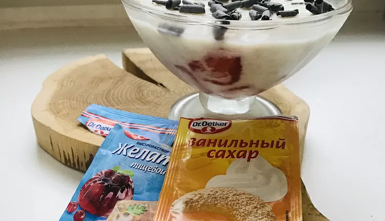 Каша с желе (ленивая овсянка)