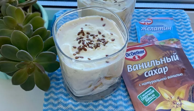 Каша с желе (ленивая овсянка)