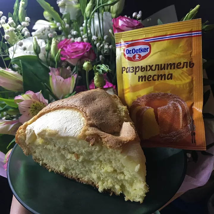 Пышная шарлотка - бисквит фото