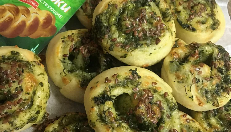 Рулетики с сыром и зеленью