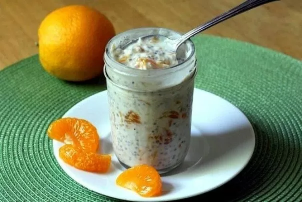 Каша с желе (ленивая овсянка)