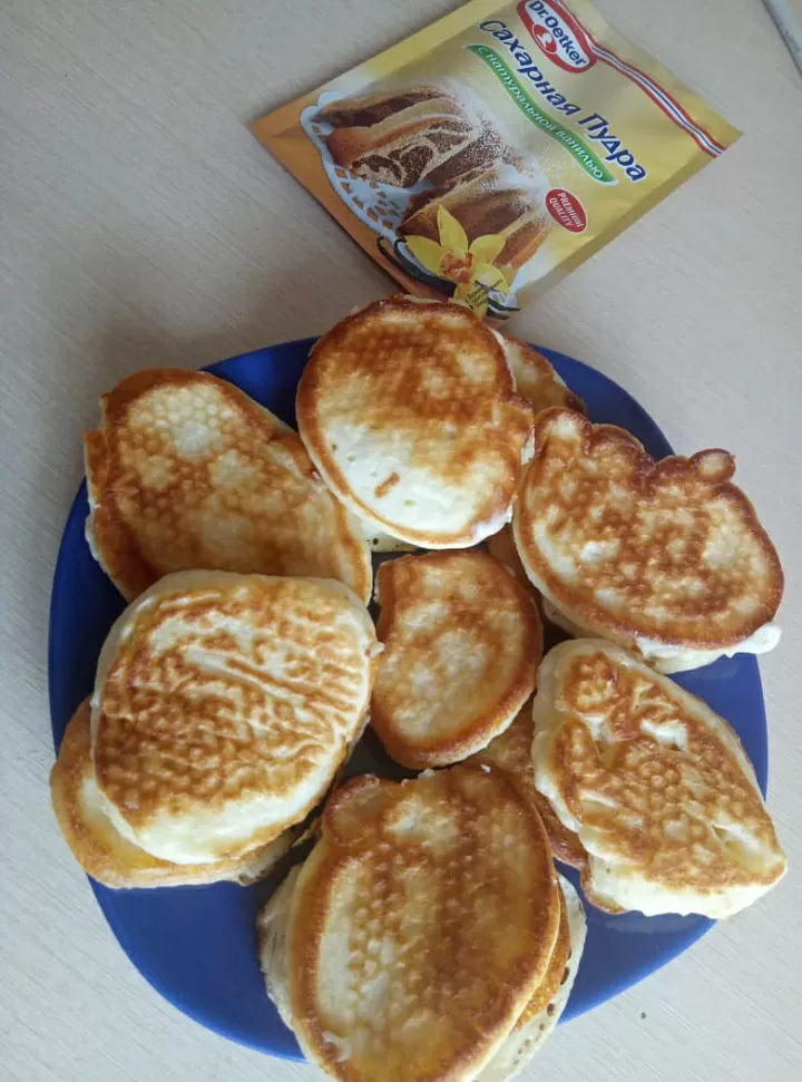 Оладушки без масла сладкие.ванильные. фото
