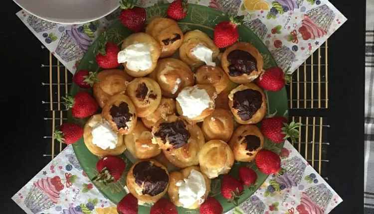 Профитроли с апельсиновым кремом