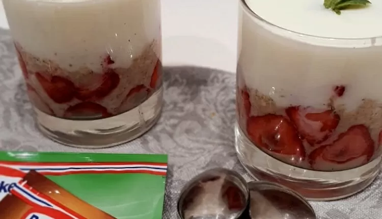 Каша с желе (ленивая овсянка)