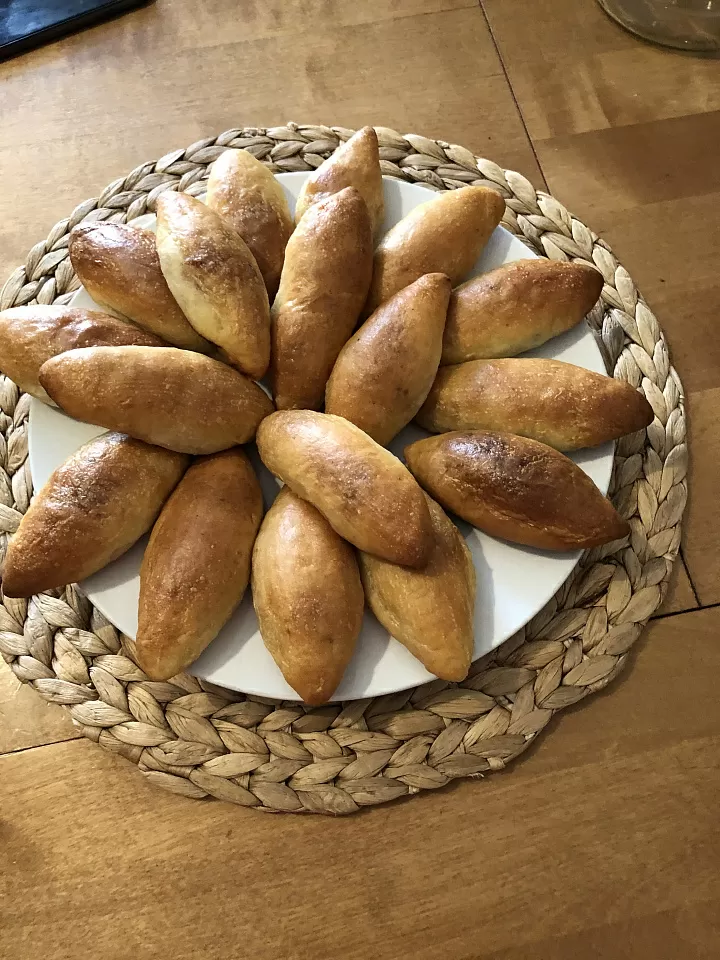 Духовые пирожки с яблоками (без яиц)  фото рецепта