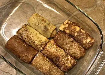 Блины с творожной начинкой