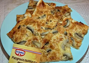 Вкусная без дрожжевая пицца за 30 минут 