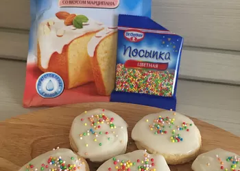 Печенье в марципановой глазурью