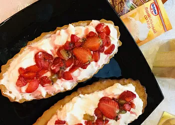 Медовые лодочки со сливками