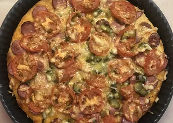 Пицца на тесте без дрожжей 