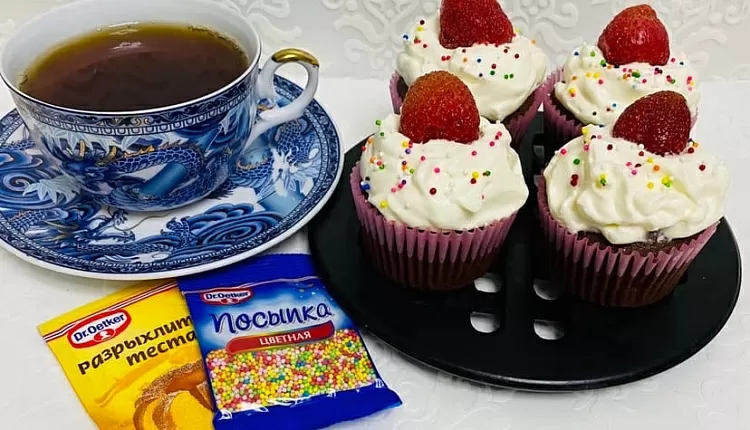 Шоколадные капкейки