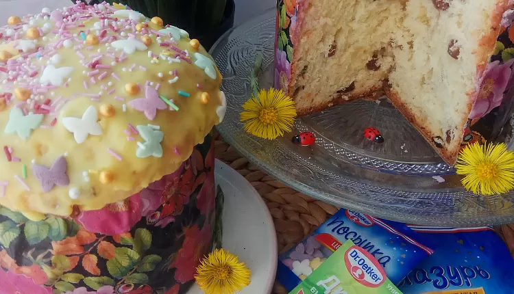 Творожный пасхальный кулич