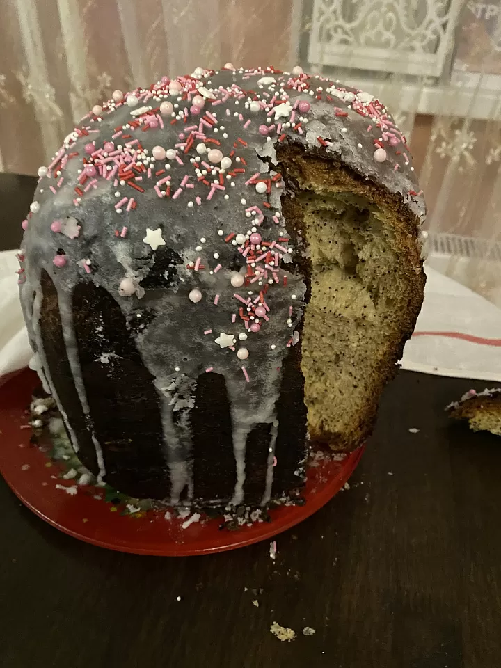 Кулич в хлебопечке на сухих дрожжах фото