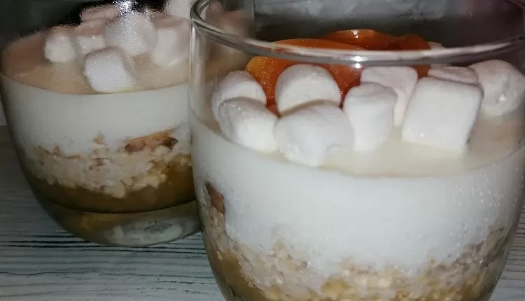 Каша с желе (ленивая овсянка)