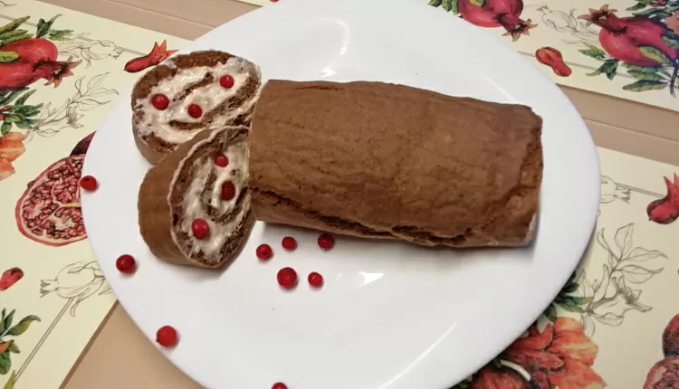 Шоколадный ПП рулет