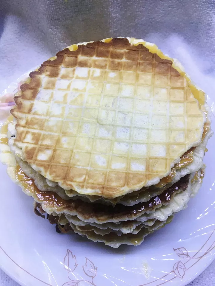 Вафли со сгущенкой фото