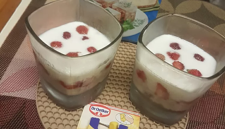 Каша с желе (ленивая овсянка)
