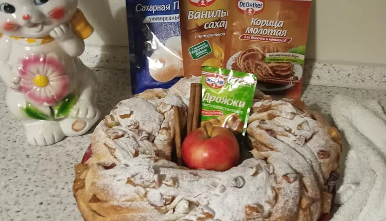 Заливной пирог с курицей и грибами 