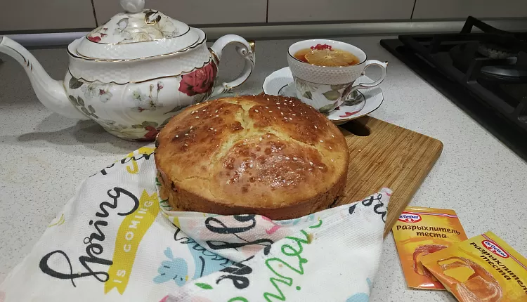 Заливной пирог с курицей и грибами 