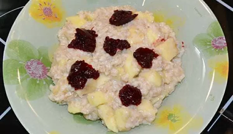 Каша с желе (ленивая овсянка)