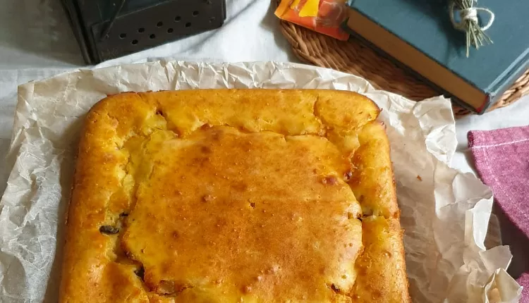 Заливной пирог с курицей и грибами 