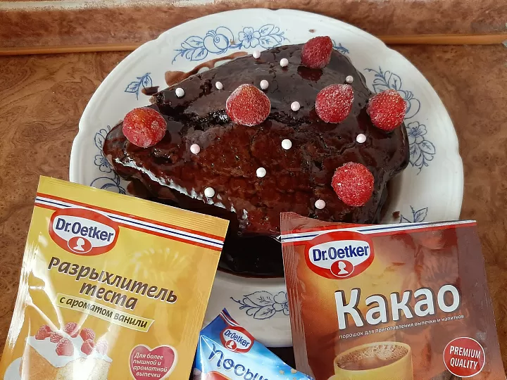 Пирог "Клубника в шоколаде" фото