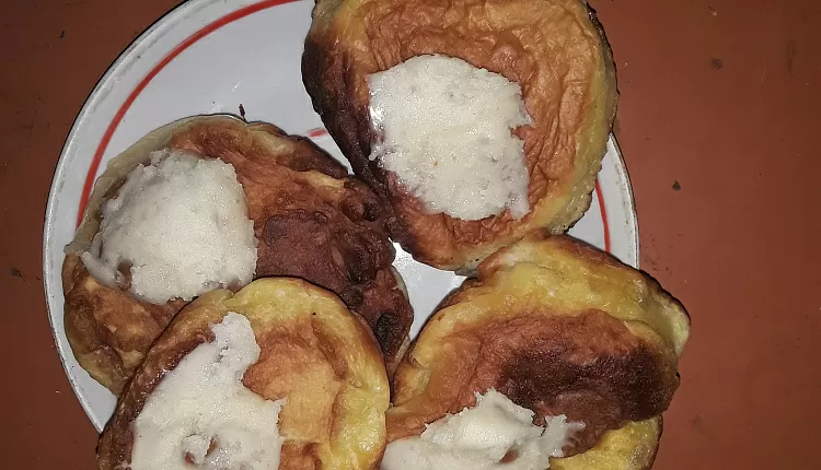 Оладьи с персиками