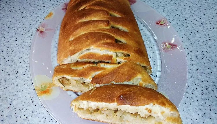 Пирог- растягай с семгой