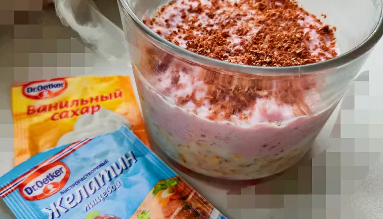 Каша с желе (ленивая овсянка)