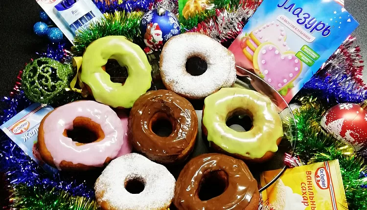 Пончики с глазурью