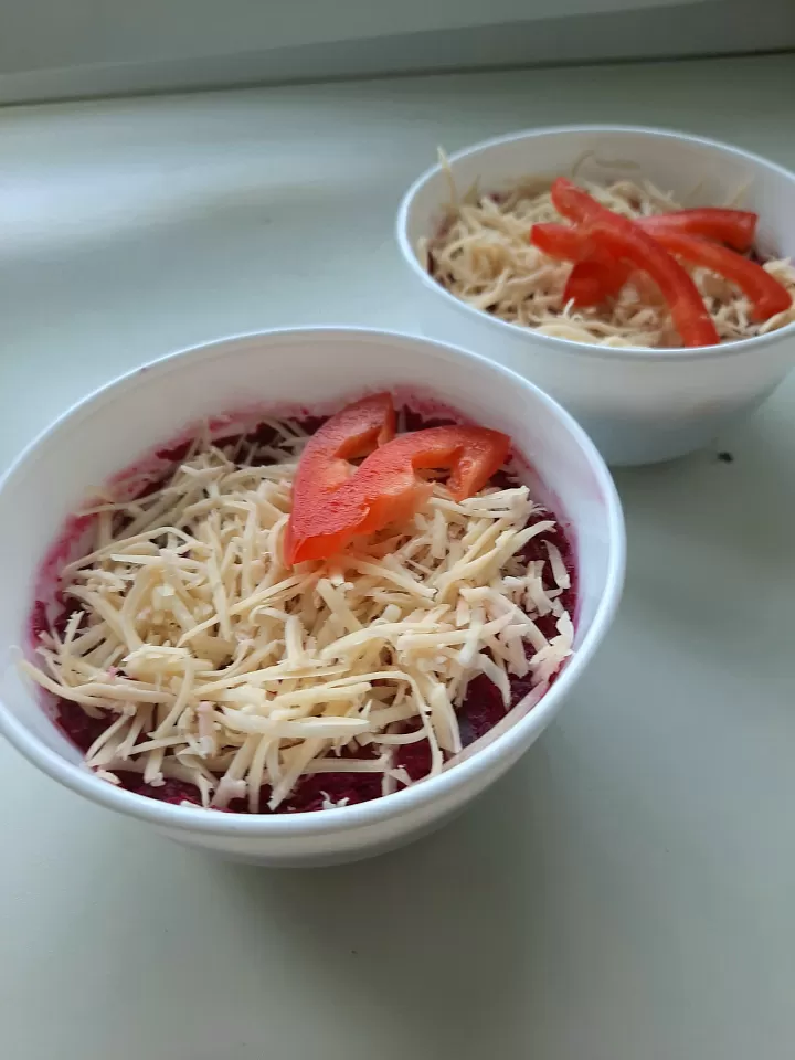 Свёкла под сырной шубой с домашним майонезом  фото рецепта