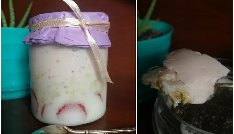 Каша с желе (ленивая овсянка)