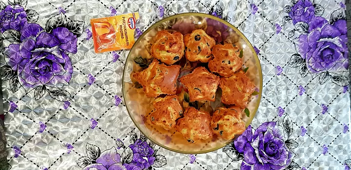 Кексы из кабачка с черными оливками фото