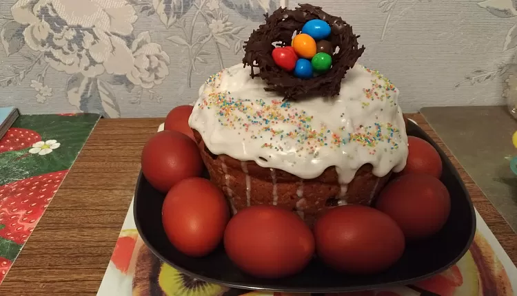 Творожный пасхальный кулич