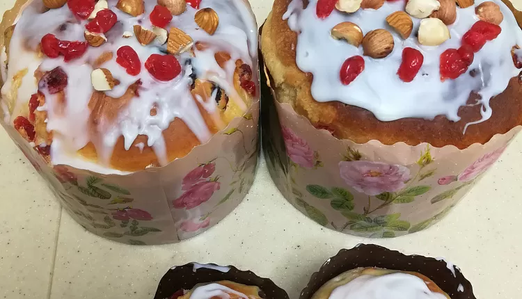 Творожный кулич с апельсиновой цедрой