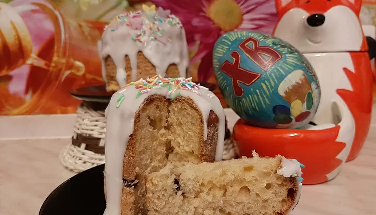 Творожный пасхальный кулич