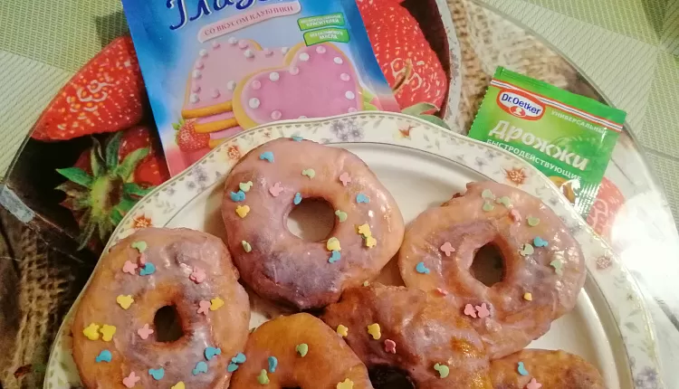 Пончики с глазурью