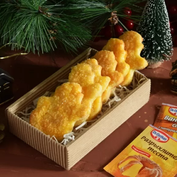 Печенье творожное "Снеговики" фото