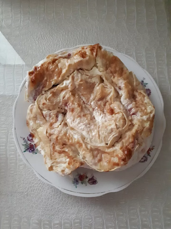 Рулет из лаваша с творогом и фруктами фото рецепта