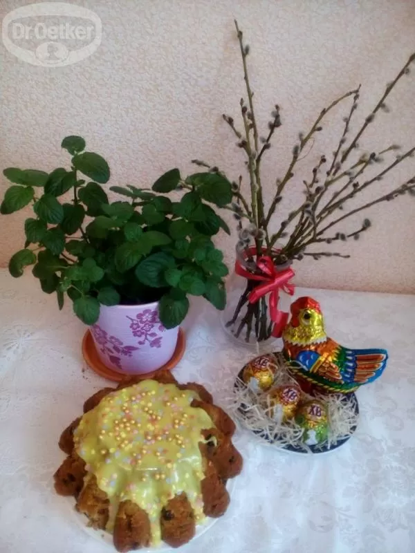 Бездрожжевой кулич фото