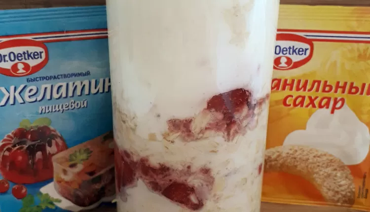 Каша с желе (ленивая овсянка)