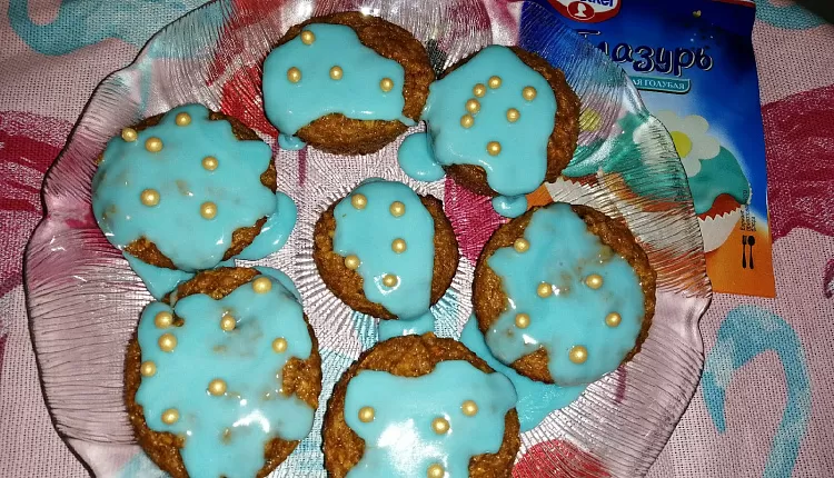 Морковные маффины с глазурью