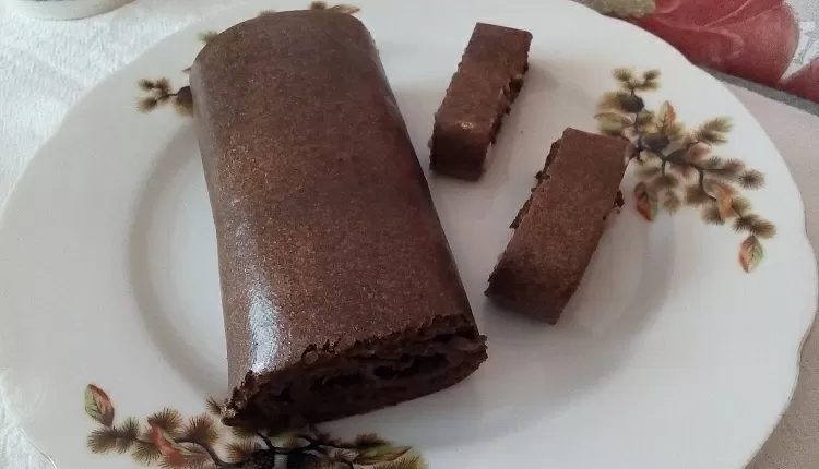 Шоколадный ПП рулет