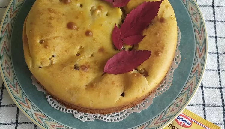 Заливной пирог с курицей и грибами 
