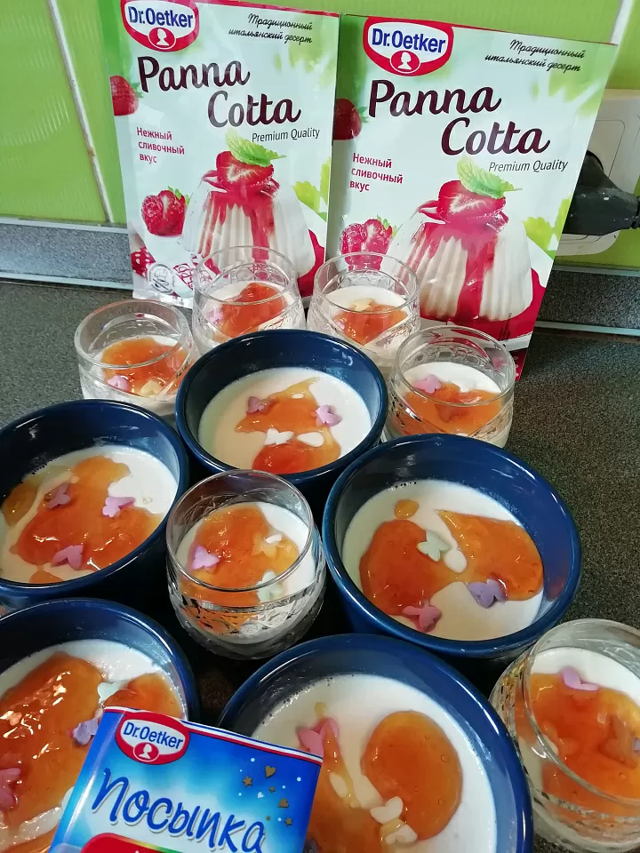 Панна-котта с ананасовым джемом  фото рецепта