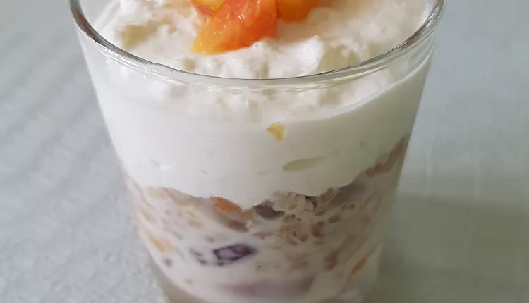 Каша с желе (ленивая овсянка)