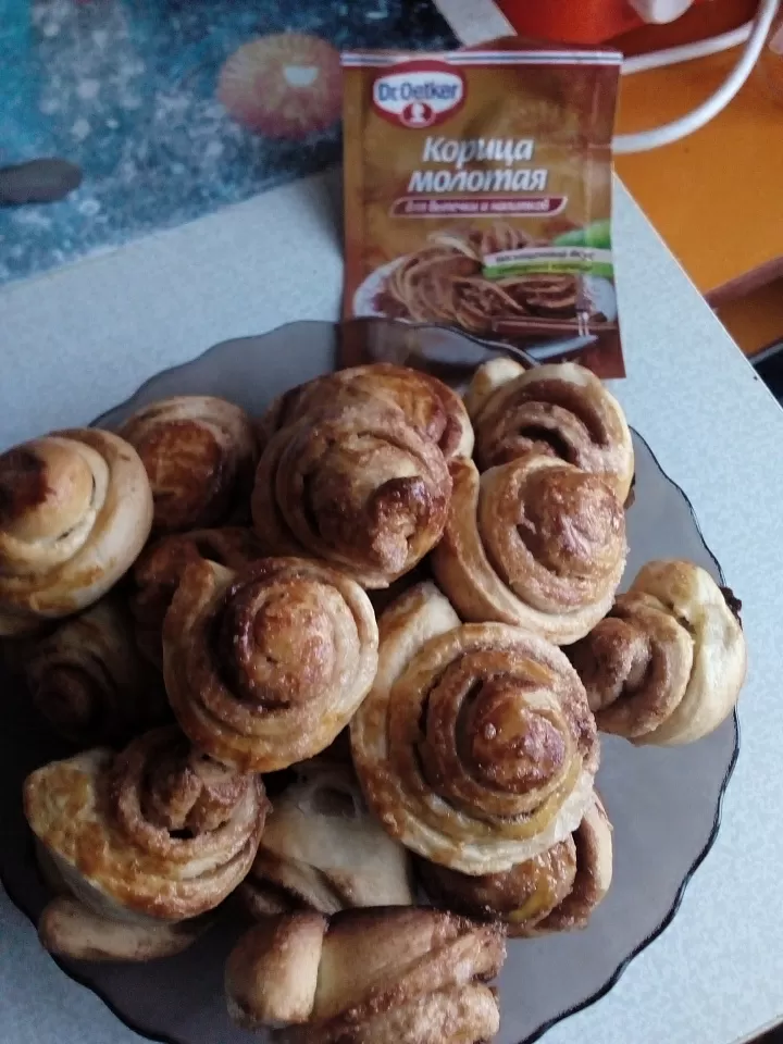 Булочки с сахаром и корицей фото рецепта