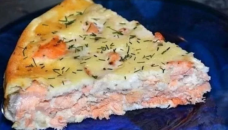 Заливной пирог с рыбой