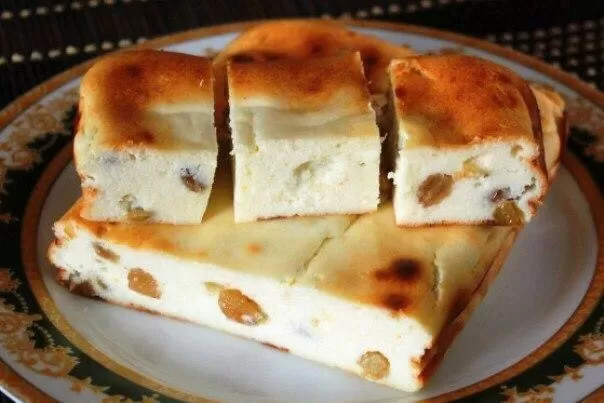 Запеканка с изюмом фото рецепта